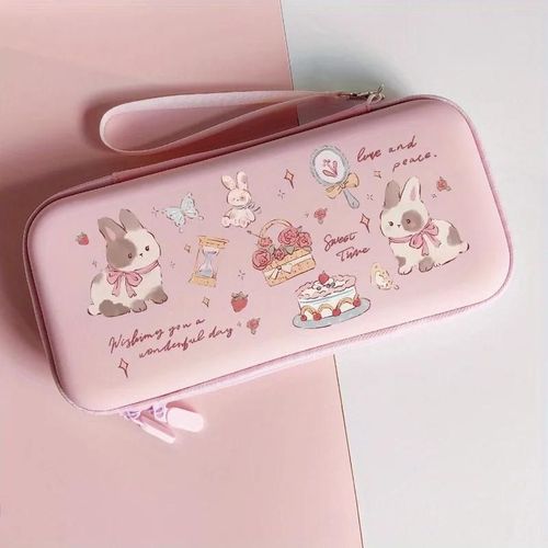 Sac Rose Gâteau Pour Animaux De Compagnie, Dessin Animé Pour Nintendo Switch Lite, Étui De Protection Anti-Collision, Sac De Rangement Portable Pour Accessoires De Jeu De Voyage--Style 2