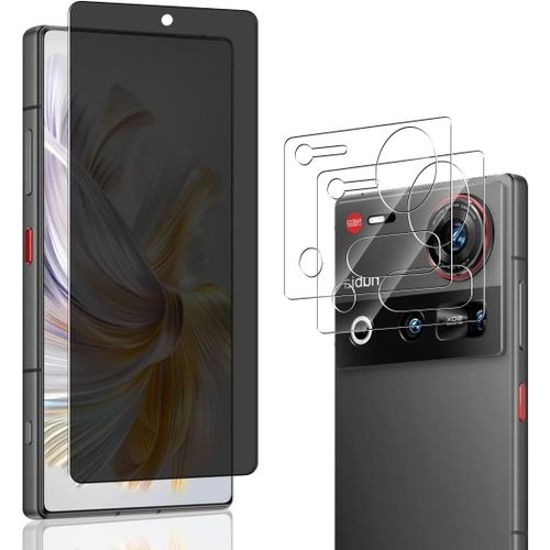 Ershi-Verre Trempé Anti-Espion Pour Zte Nubia Z70 Ultra, Contenir 1 Pièce Film Protection Ecran De Confidentialité Et 2 Pièces Cam[3