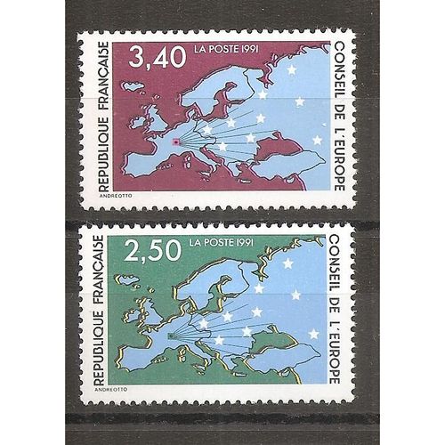 Ts 106 - 107 (1991) Timbres De Service Conseil De L'Europe N** (Cote 3,5e) (6042)