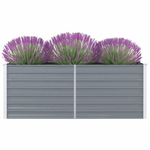 Prolenta Premium - Jardinière 160 X 80 X 45 Cm Acier Galvanisé Gris