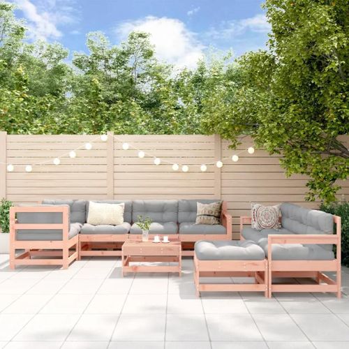 Prolenta Premium - Salon De Jardin 10 Pcs Avec Coussins Bois Massif Douglas