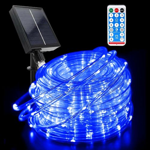BAERTMY-Guirlande Tube Lumineuse Solaire Étanche 22 Mètres 200 Led Solaire Tube Lumineux Avec Télécommande Pour Jardin Chambre Mariage Fête Décoration De Noël