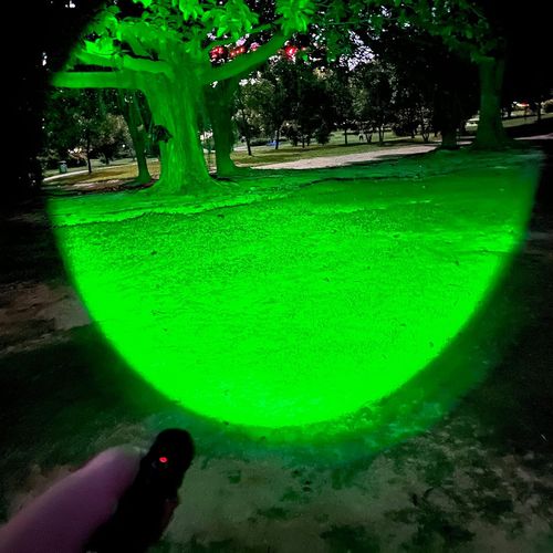 BAERTMY-Lampe De Poche Led Multicolore, Rouge Vert Blanc Bleu Lampe Torche 4 En 1 Rechargeable Lampe De Poche Pour La Chasse Au Cerf, Au Wapiti, Au Camping, À La Randonnée, À L'Armée