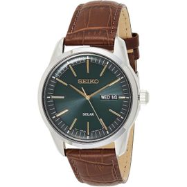 Chenquansarl-Homme Analogique Solaire Montre Avec Bracelet En Cuir Sne529p1