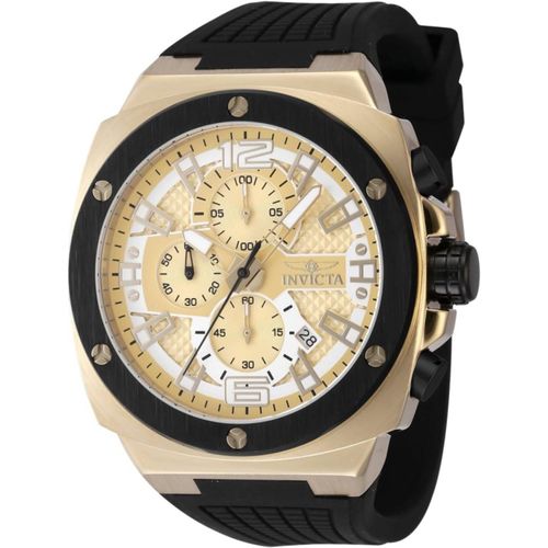 Chenquansarl-Racing 48165 Montre Homme - Entanche - Analogique - Mouvement ¿¿ Quartz - Acier Inoxydable Avec Cadran Or - 47mm