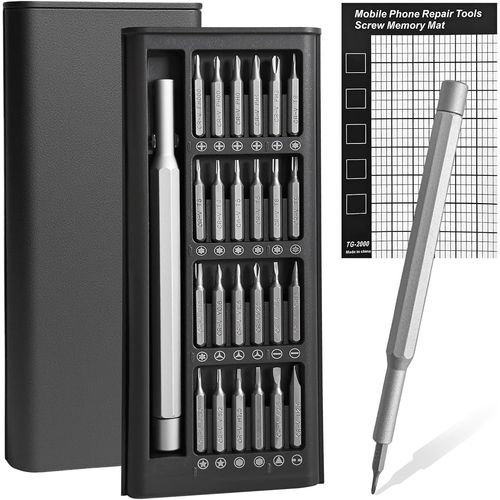 YEMAESRE-Kit Tournevis De Precision, 25 En 1 Tournevis Precision Avec Carte Mémoire À Vis Magnétique, Mini Tournevis De Précision Pour Iphone, Ipad, Macbook, Téléphone, Ordinateur Portable, Ps4, Ps5