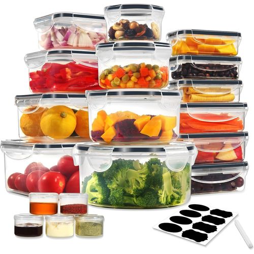 Chenquansarl-Boîte Conservation Alimentaire 38 Pièces, Sans Bpa Boîte Alimentaire Set, Plastique Boîte Hermetique Alimentaire, 100% Étanche, Adaptés Au Micro-Ondes Et Au Congélateur