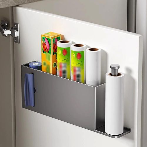 ChenQuanSarl-Boîte De Rangement Pour Porte D'Armoire De Cuisine, Adhésive Étagère Organisation Murale Pour Réfrigérateur Salle De Bains, Rangement Placard Pour Petits Objets