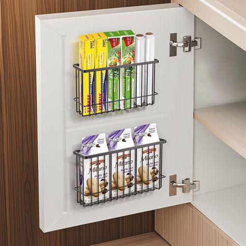 Chenquansarl-2 Pièces Armoires De Cuisine Porte Boîte De Rangement,Boîtes De Rangement Murales Autocollantes,Adhésive Boîte De Rangement Murale,Pour Salle De Bain,Réfrigérateur,Pour Petits Objets