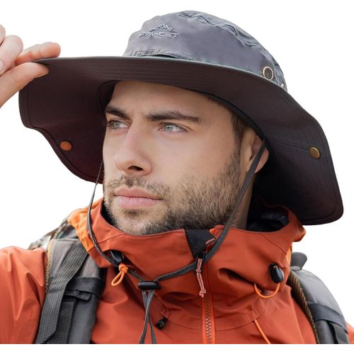 Wagner-Xl/Xxl-Chapeau De Soleil Pour Homme Avec Large Bord Upf 50+ Et Imperméable-Grand Chapeau D'été D'extérieur Pour La Randonnée,Le Trekking,La Pêche,Le Camping,La Voile,Pliable,Réglable,