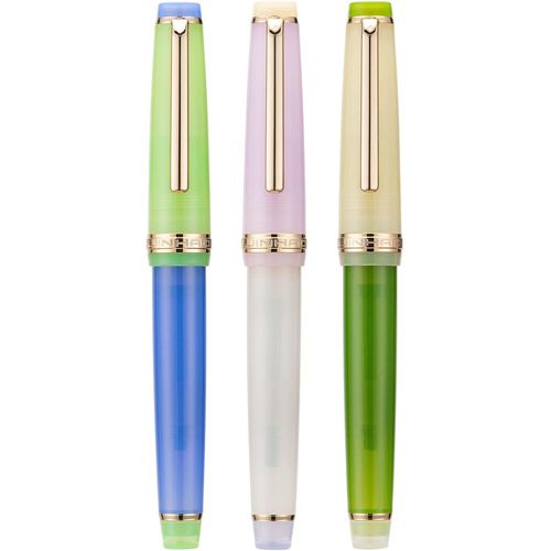 Wagner-Lot De 3 Stylos Plume Jinhao 82 En Acrylique Morandi À Pointe Fine Avec Convertisseur