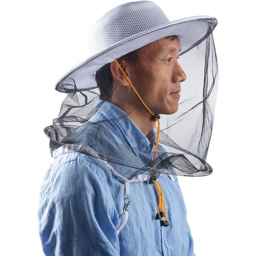 Wagner-Moustiquaire Tête Filet Chapeau De Pêche Abeille Apiculteur Voile Chapeaux Mouche Insecte Voile Capuche