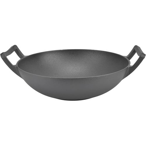 Wagner-Poêle À Griller En Fonte Épaisse Sans Revêtement Antiadhésif,Poêle À Frire À Double Poignée,Wok De 32 Cm Pour Cuisinière À Gaz À Induction,Four À Feu Ouvert Extérieur
