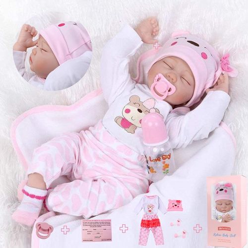wagner-Réaliste Bebe Reborn Fille Reborn Poupée Bébé Vinyle De Silicone Souple 22 Pouces 55 Cm Simulation Nouveau-Né Jouet Réalité Fille Cadeau De Noël