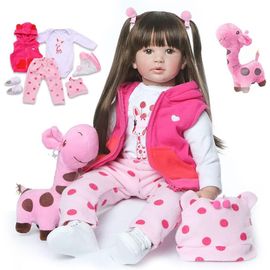 wagner-24 Pouces Poupée Reborn Bébé Souple En Silicone Réaliste En Vinyle Mignon Bebe Reborn Fille 60Cm Poupon Vrai Bébé