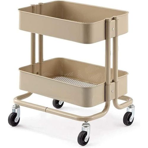 wagner-Grand Chariot Mobile,Chariot De Rangement De Cuisine,Chariot De Salon De Beauté À 2 Couches,Chariot De Stockage Dentaire En Acier Au Carbone