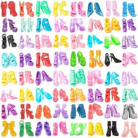 wagner-Vêtements Accessoires Ensemble 60 Paires De Chaussures Accessoires Accessoires Pour 11,5 Pouces Filles Poupées Fashionistas Poupée Princesse Barbie Poupée