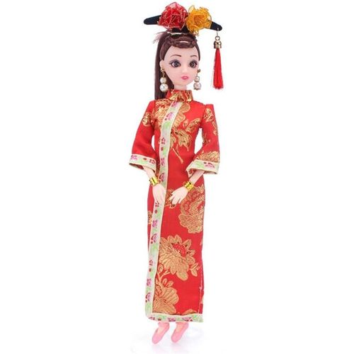 wagner-Poupée Chinoise De 29,8 Cm Avec Vêtements Cheongsam Anciens,Bandeau Pour Enfants,Cadeau D'Anniversaire (#F)