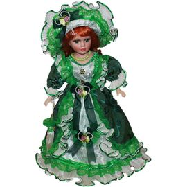 wagner-Poupées En Porcelaine Vintage De 40 Cm Avec Présentoir,Vert
