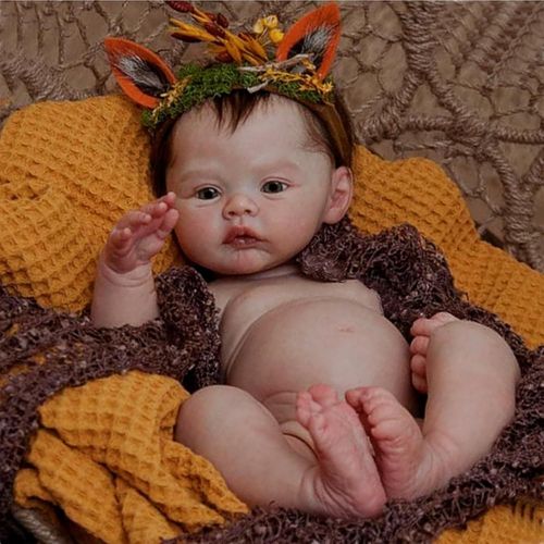 wagner-Poupée Reborn Fille Bebes Reborn Bébé Reborn 19 Pouces Lavable À La Main Corps En Vinyle Souple Ressemble À Un Vrai Bébé Réaliste Nouveau-Né Yeux Bleus Fille