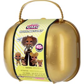 wagner-Lol Surprise Omg Royal Bee Family Pack-Plus De 45 Surprises-Poupée Mannequin Royal Bee,Poupées Tots Queen Bee,King Bee,Lil Queen Bee,Animal De Compagnie Pup Bee-Enfants De 4 Ans Et Plus