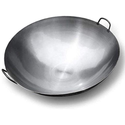 Wagner-Wok,Grand Wok Spécial De Chef D'hôtel,Grand Wok,Grande Casserole En Fer Binaural,Poêle À Frire Vintage En Fer Cuit,Ustensiles De Cuisine,Utilisés Dans Les Hôtels,Cuisinières À Gaz-42 Cm