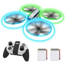 Wagner-Q9s Drone Enfant,Helicoptere Telecommande Avec Lumières Bleues Et Vertes Et Deux Batteries,Rc Quadricoptère Avec Maintien D'altitude Et Mode Sans Tête,Jouet Cadeau Pour Garçons Et Filles-Générique