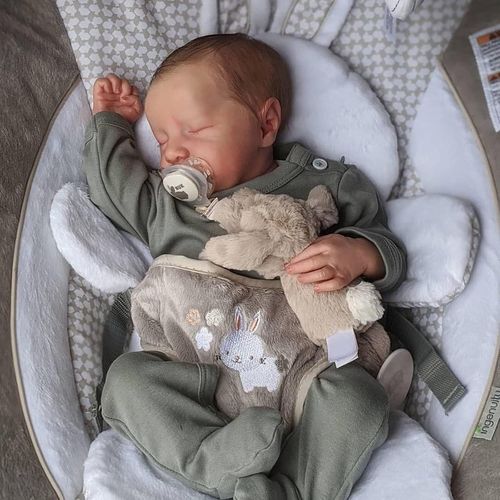 wagner-Poupée Reborn 17 Pouces Réaliste Reborn Bébé Dolls Garçon Corps En Vinyle Souple Lavable À La Main Bébé Garçon Ressemblant À Un Vrai Bébé (Yeux Fermés)