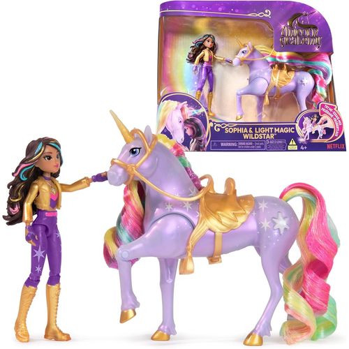 wagner-L'Ecole Des Licornes-LicorneWildstar Avec Lumières+Poupée Sophia-Licorne Et Poupée À Collectionner-Jouets Inspirés De La Série L'Ecole Des Licornes-Jouet Enfant 4 Ans Et +