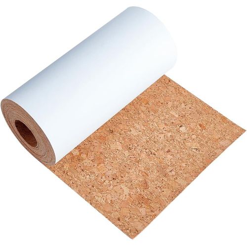 wagner-Rouleau De Liège Adhésif De 5 M,Feuilles De Papier En Liège Naturel Flexibles De 150 Mm Pour Étagères/Tiroirs/Cuisine/Décoration Murale/Sous-Verre Fait Maison,Épaisseur De 0.5Mm