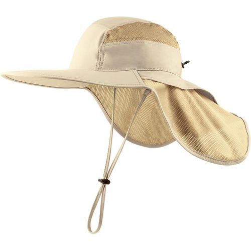 Wagner-Chapeau De Soleil Surdimensionné Xxl Pour Homme Avec Rabat Tour De Cou,Chapeau De Pêche Xl À Large Bord,Léger,Upf50+Imperméable