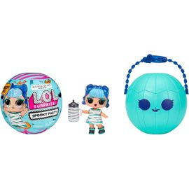 wagner-L.O.L. Surprise! Spooky Party-Glitter Ghost-Poupée En Édition Limitée Avec 7 Surprises-Emballage En Forme De Citrouille Pour La Chasse Aux Bonbons-Collectionneurs Et Enfants De Plus De 4 Ans