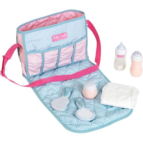 wagner-1653 Baby Coralie Sac À Langer Pour Poupées | Accessoires: Biberon,Couche,Boîte À Pommade (Factice) Etc... | Jouet Pour Enfants À Partir De 3 Ans