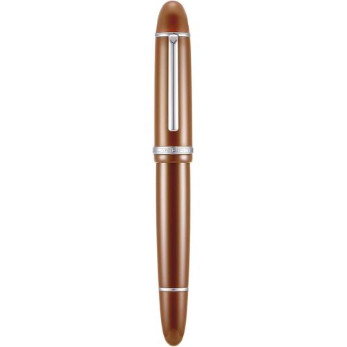 Wagner-Jinhao X159 Stylo-Plume À Pointe Fine,Marron Avec Clip Argenté En Acrylique,Grande Taille