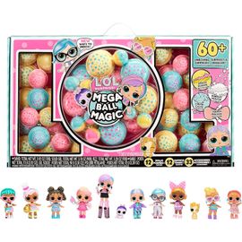 wagner-L.O.L. Surprise! Mega Ball Magic-12 Poupées À Collectionner,+ De 60 Surprises,4 Expériences De Déballage-Combiner Et Assortir Les Tenues-Filles Et Garçons À Partir De 3 Ans Et Plus