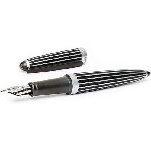 Wagner-Stylo-Plume Aero Stripes Black,Stylo-Plume Avec Plume En Acier Inoxydable M Et Convertisseur,Stylo Plume Vintage