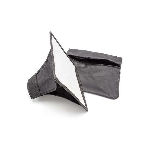 Diffuseur de flash Softbox vhbw Compatible avec Nikon Speedlight SB-N7, SB-R200, SB-900, SB-910 Flash, Appareil photo - Plastique Noir