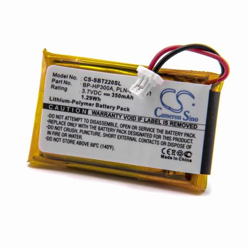 Batterie vhbw Compatible avec les casques sans fil Sony DR-BT22IK, DR-BT22G, BT-22, DR-BT22, BT22 (350 mAh, 3,7 V, Li-polymère)