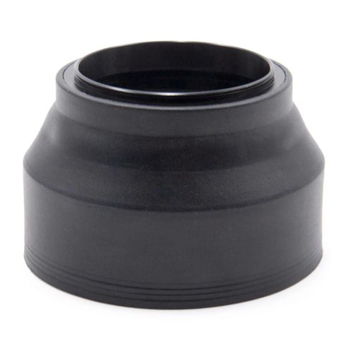 Pare-soleil vhbw compatible avec Canon EF 50 mm 1.8 STM, EF-M 15-45 mm 3.5-6.3 IS STM, Appareil photo à objectif 49 mm Noir, Caoutchouc, Rond, 7,4 cm