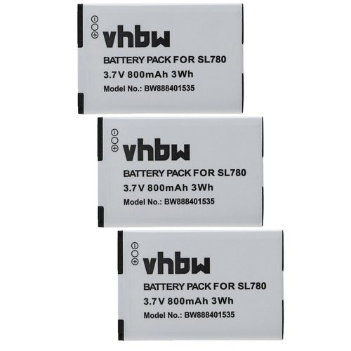 Batterie vhbw 3x compatible avec le téléphone fixe sans fil Siemens Gigaset SL78H (800 mAh, 3,7 V, Li-Ion)