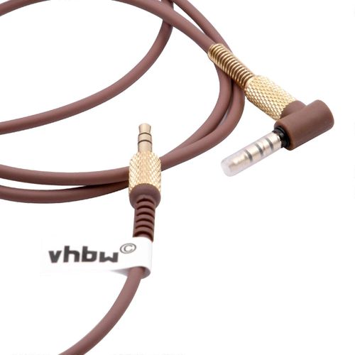 vhbw Audio AUX Câble compatible avec Marshall Kilburn 2, Kilburn, Major 3, Kilburn 3 Casque - Câble Audio Jack 3,5 mm, 150 cm marron