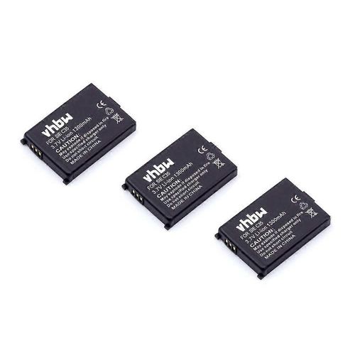 Batterie vhbw 3x compatible avec Siemens Gigaset 4000L Micro, 4010 micro, 4000s micro, 4000 micro téléphone fixe sans fil (1300 mAh, 3,7 V, Li-Ion)