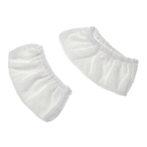 Housse de vadrouille vhbw 2x compatible avec Kärcher SC 5 EasyFix Premium, SC 5 EasyFix Premium Iron, SC 5 EasyFix Iron Nettoyeur vapeur, Vadrouille à vapeur - Microfibre Blanc