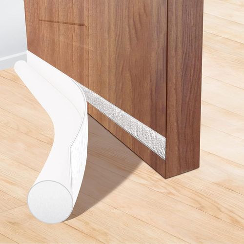 ChenQuanSarl-oudin Isolant De Porte Contre Le Froid, 38 Pouces De Bas De Porte Isolant Découpable Avec Joint Autocollant, Pour Une Isolation Phonique Et Coupe-Vent Efficace Des Portes Intérieures Et