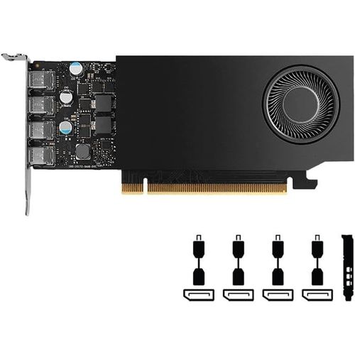 ChenQuanSarl-Rtx A400 Carte Graphique Professionnelle Gddr6 4 Go, Vcnrtxa400-Sb, Fente Unique, Profil Bas, 768 C?urs Cuda, Pci Express 4.0, 4 X Mini Displayport 1.4A, 50 W (Renouvelée)