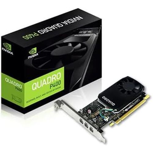 ChenQuanSarl-Quadro P400 Carte Graphique Gddr5 2 Go À Fente Unique ¿ 256 C?urs Cuda, 64 Bits, 32 Go/S, 3 Ports Mini Displayport 1.4, Pci Express 3.0 X16 Avec 3 Adaptateurs, Support Haut Et Bas (Renou