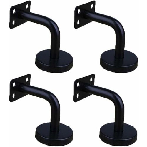 Lot de 4 supports de main courante en acier inoxydable pour montage mural Supports de rampe d'escalier pour garde-corps Supports muraux de rampe d'escalier (feuille plate 60 x 60 mm)