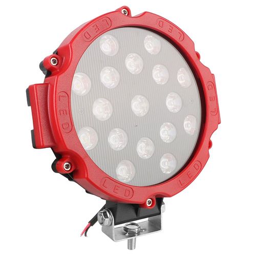 Lampe de travail LED tout-terrain,budgétaire,lumière de sauna de voiture,lampe spot pour camion,salariés,EP Hummer,accessoires d'éclairage,12V,51W,4x4 - Type Red