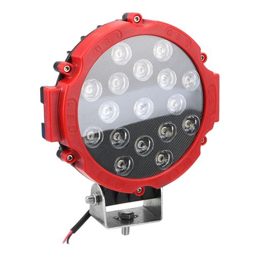 Lumière LED tout-terrain lumineuse,budgétaire 4x4,lumière de sauna de voiture,lampe de spot de travail,accessoires automobiles de voiture pour camion,salariés,EP Hummer,7 pouces,51W - Type Rouge #A