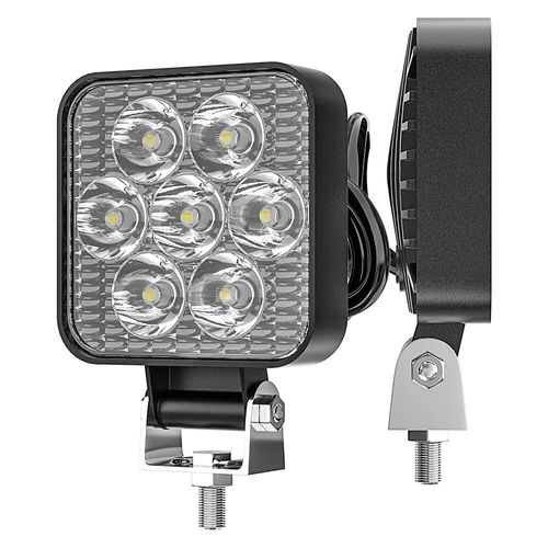 Mini Lampe De Travail Carrée À Led,Poteau 7led,Budgétaire Marin De Cross-Country,Jeep Jk 4wd,Camion 4 Ages,9v-30v,2.5 Po - Type Square